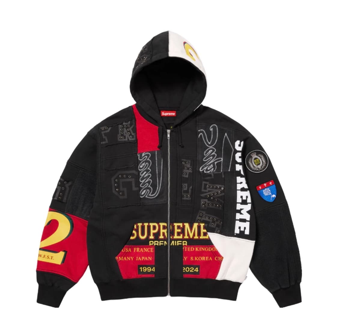 슈프림 패치워크 후드집업 L 상품이미지1