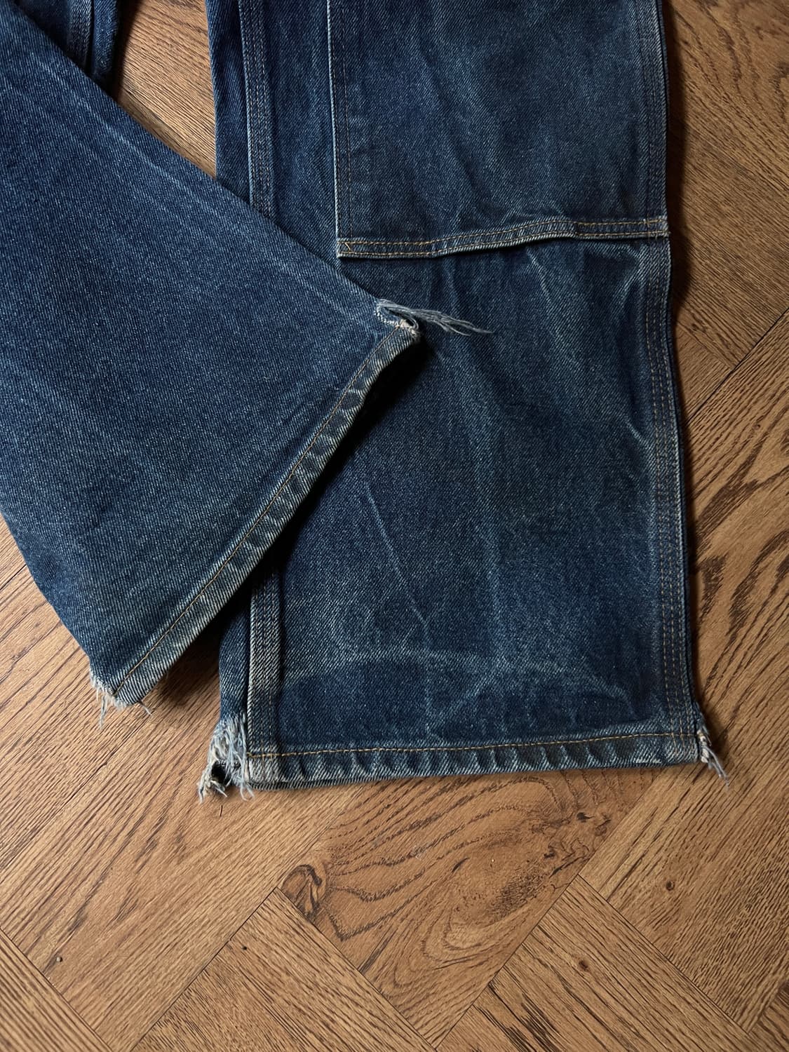 [36]칼하트 USA 빈티지 페이딩 더블니 데님팬츠 상품이미지5