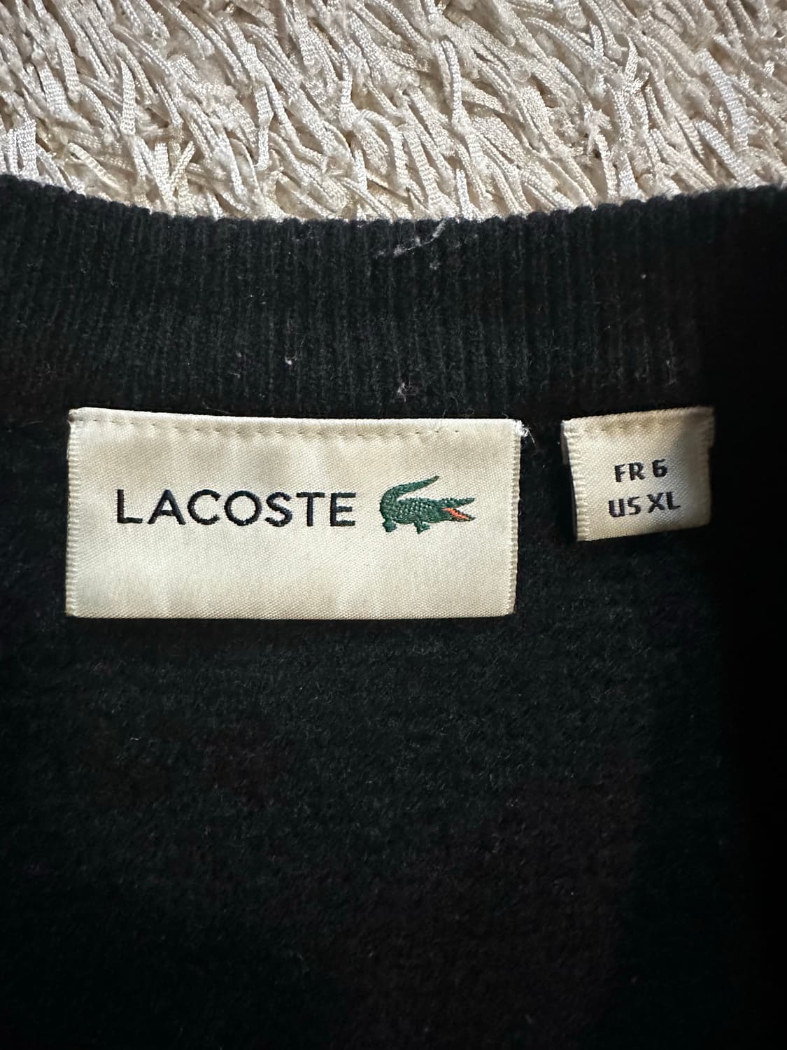 라코스테 LACOSTE 울 니트 블랙 여성 XL 상품이미지5