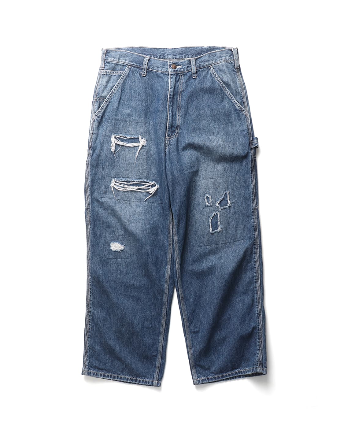 빔즈 BEAMS Repaired Denim Painted Pants 상품이미지1