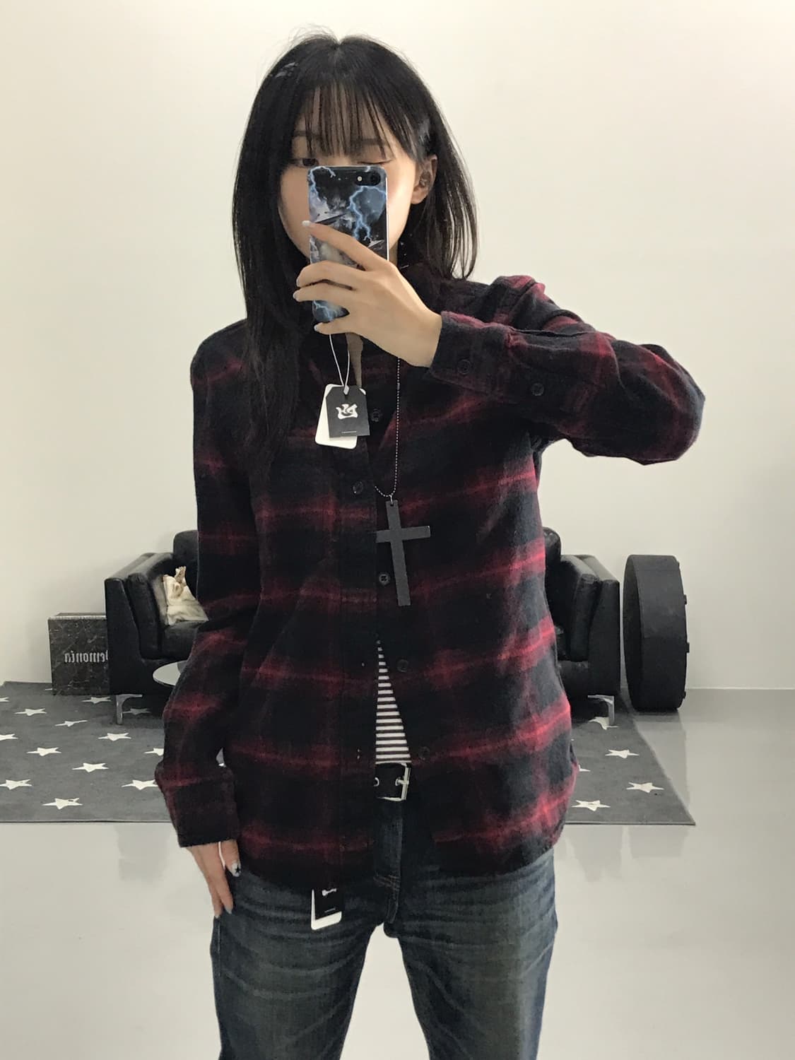 Wackomaria Y2k Checked Shirts 상품이미지3