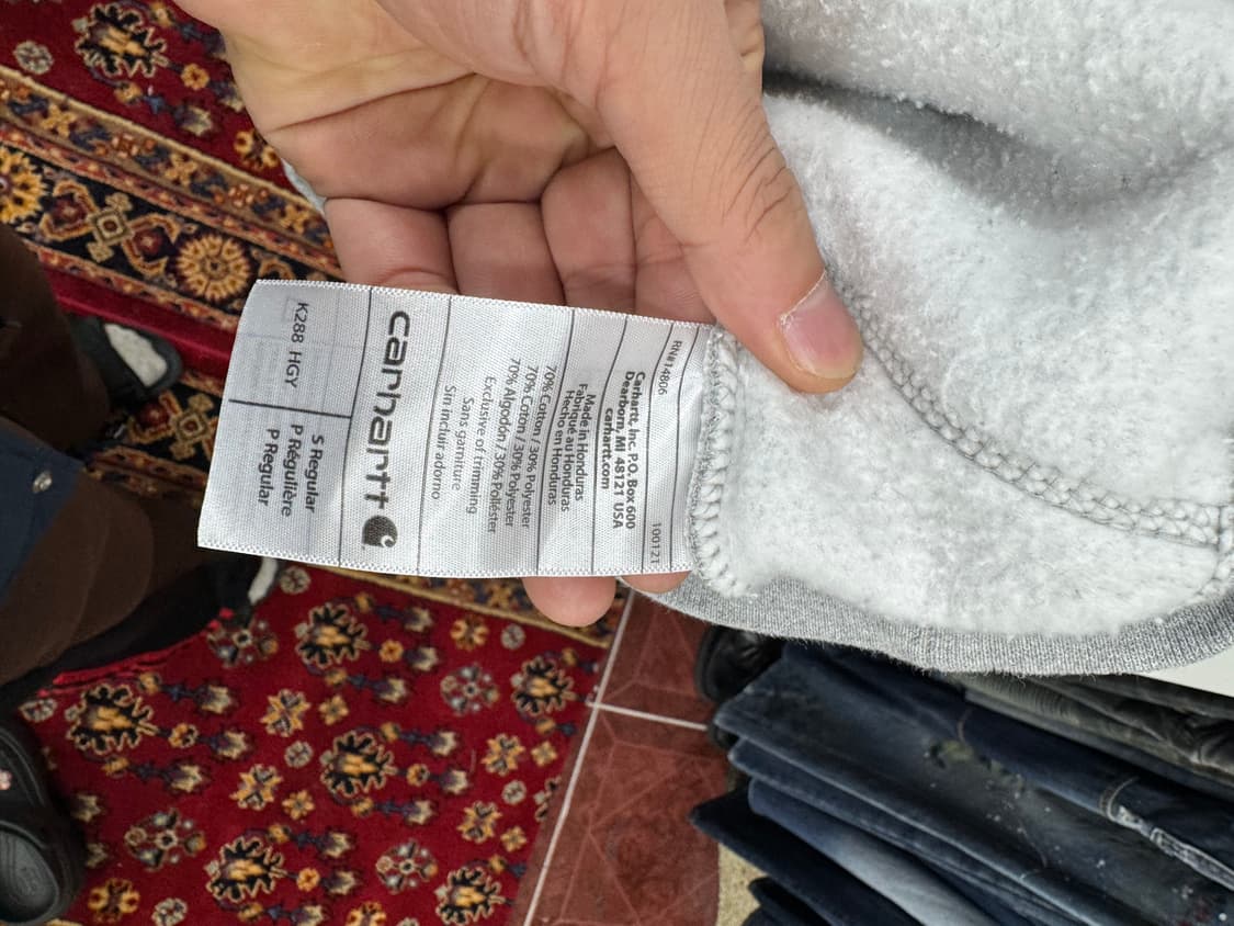 칼하트 k122 미드웨이트 루즈핏 후드 S 상품이미지7