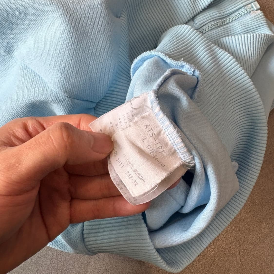 70s Adidas 70년대 생산 아디다스 스카이블루 져지 자켓 상품이미지10