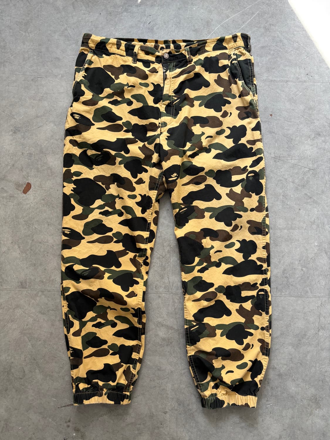 Bape 베이프 황계 카모 와이드 핏 조거 팬츠 상품이미지2