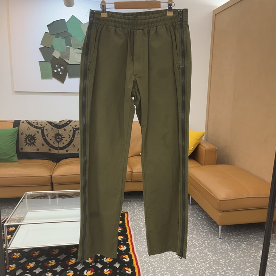 디스이즈네버댓 스트릿 힙합 사이드지퍼 말차카키 트랙팬츠 M C07876 상품이미지3