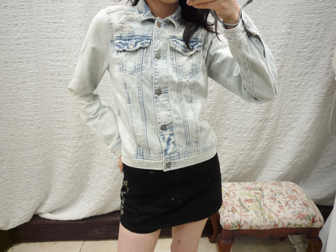 hollister crop denim jacket 상품이미지6
