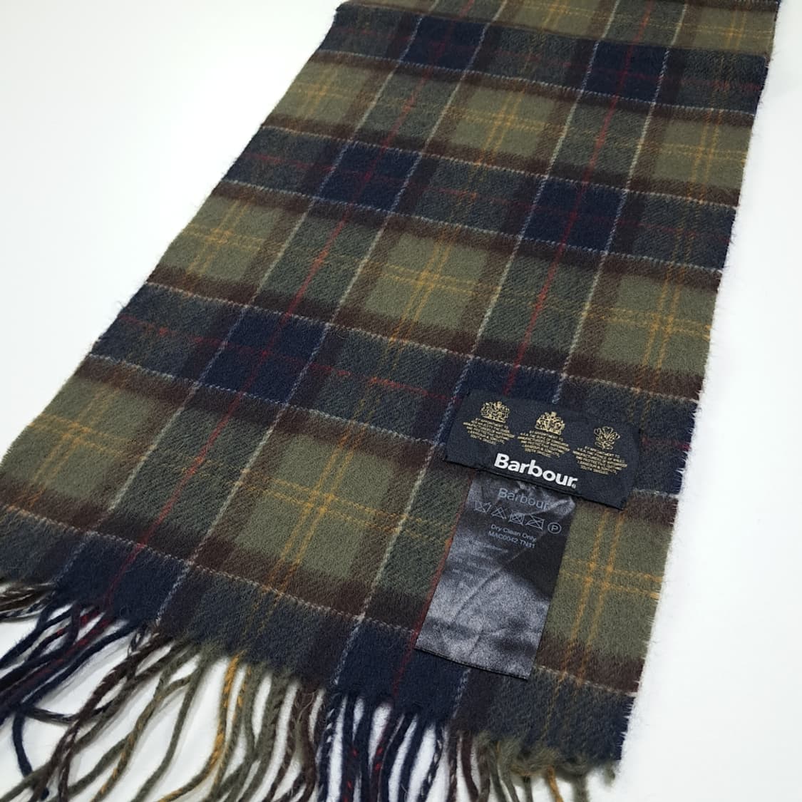 MX578 바버 램스울 클래식타탄 올리브 머플러 목도리 상품이미지3
