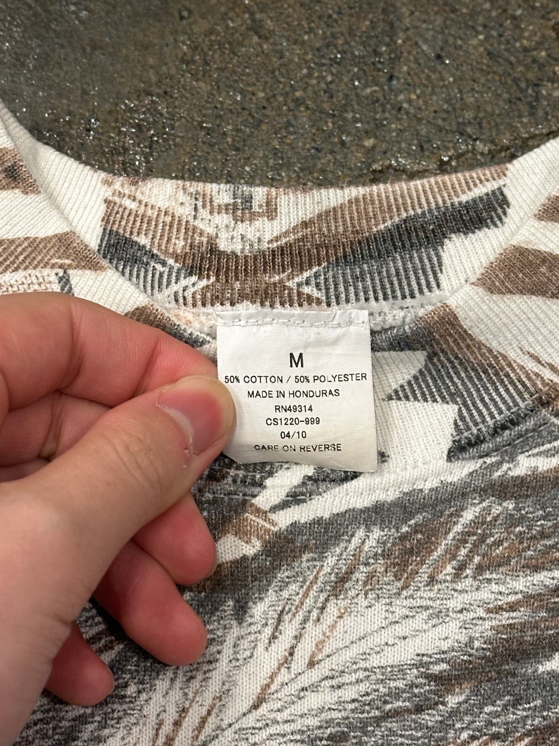 빈티지 50/50 인디언 그래픽 스웻셔츠 M 상품이미지3