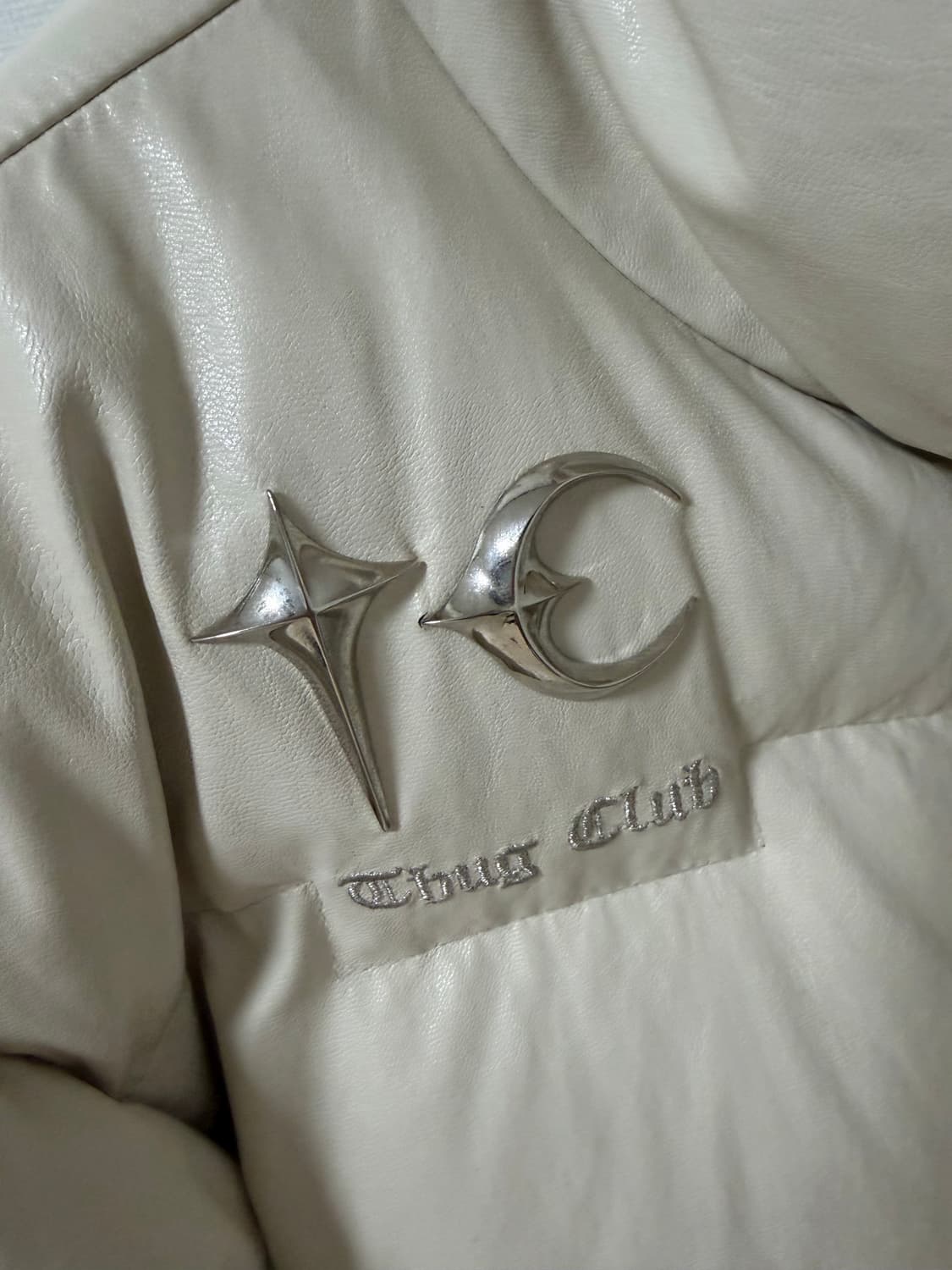 떠그클럽 레더 패딩 M 상품이미지2