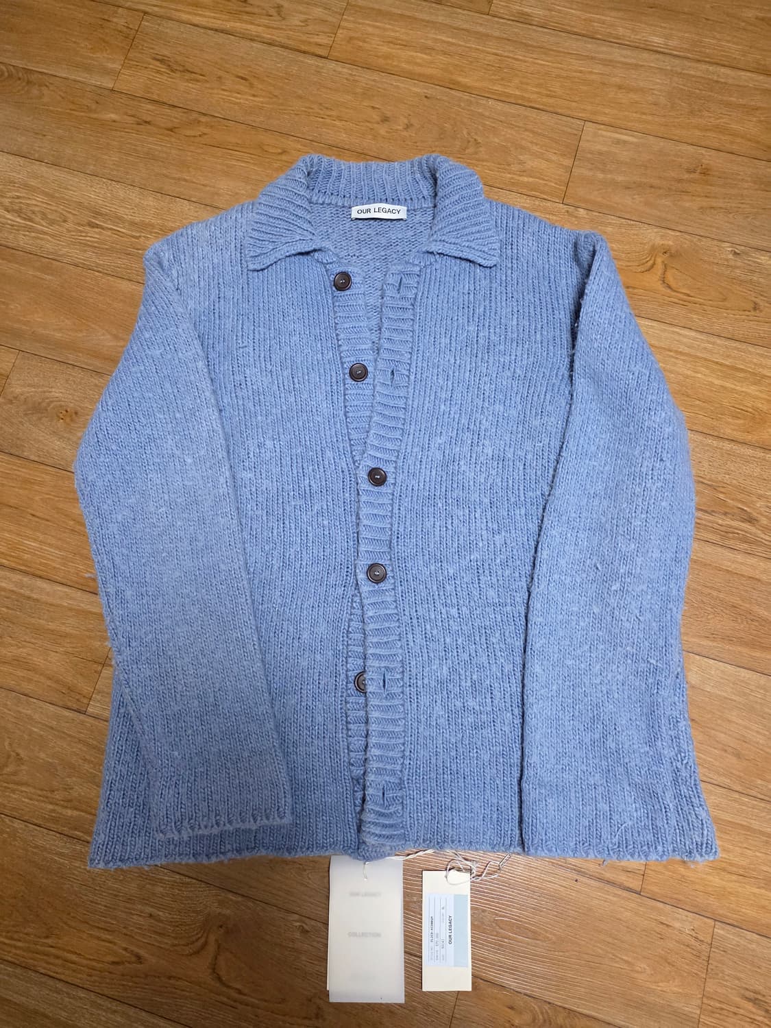 아워레가시 빅 가디건 펑키 아크릴 블루 상품이미지1