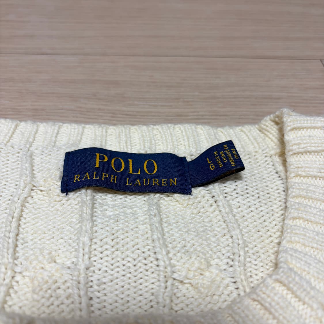 폴로 랄프로렌 아이보리 크림 케이블 니트 스웨터 상품이미지5