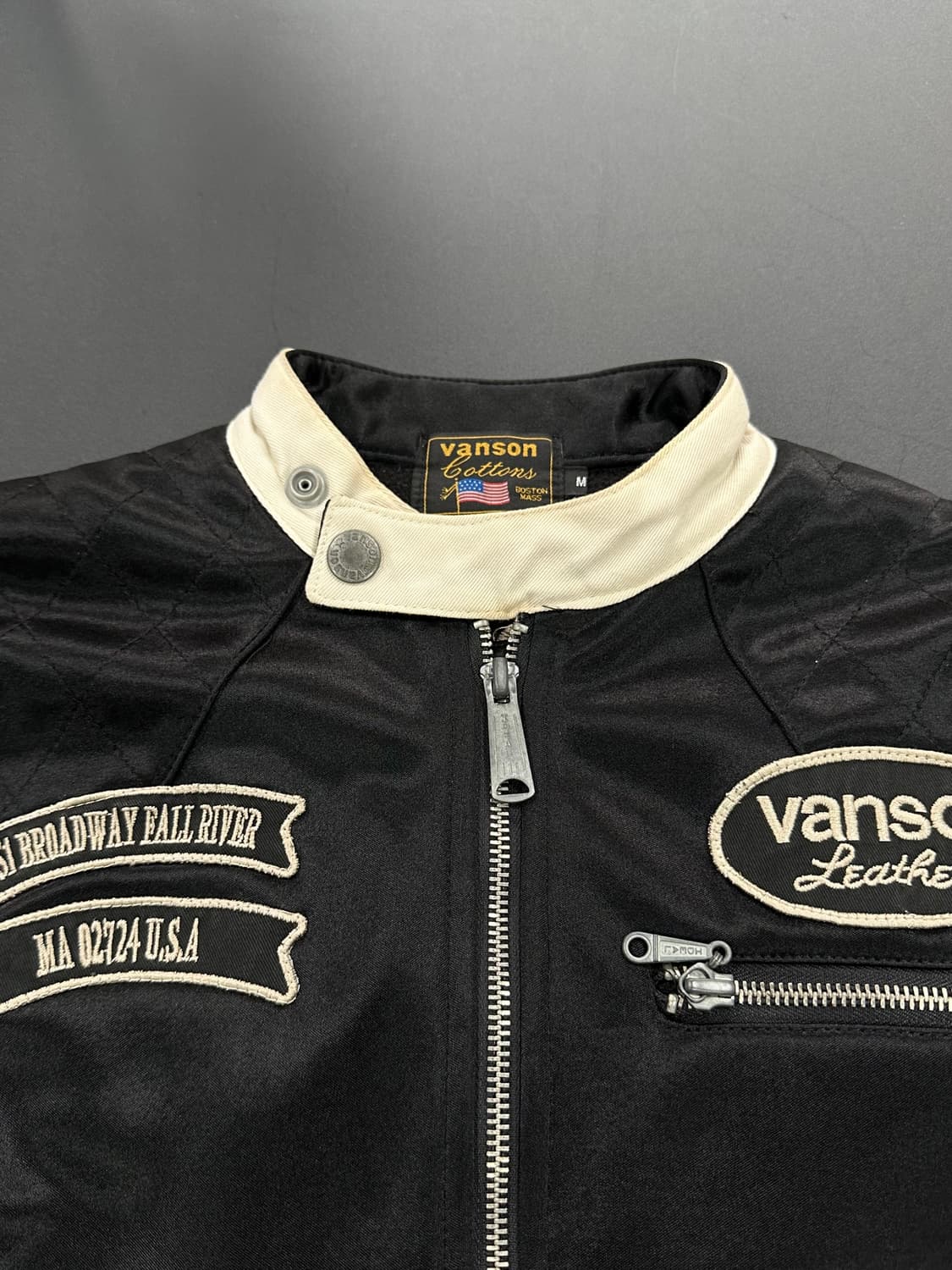 벤슨 윙자수 넥버클 투웨이 라이더자켓 상품이미지9