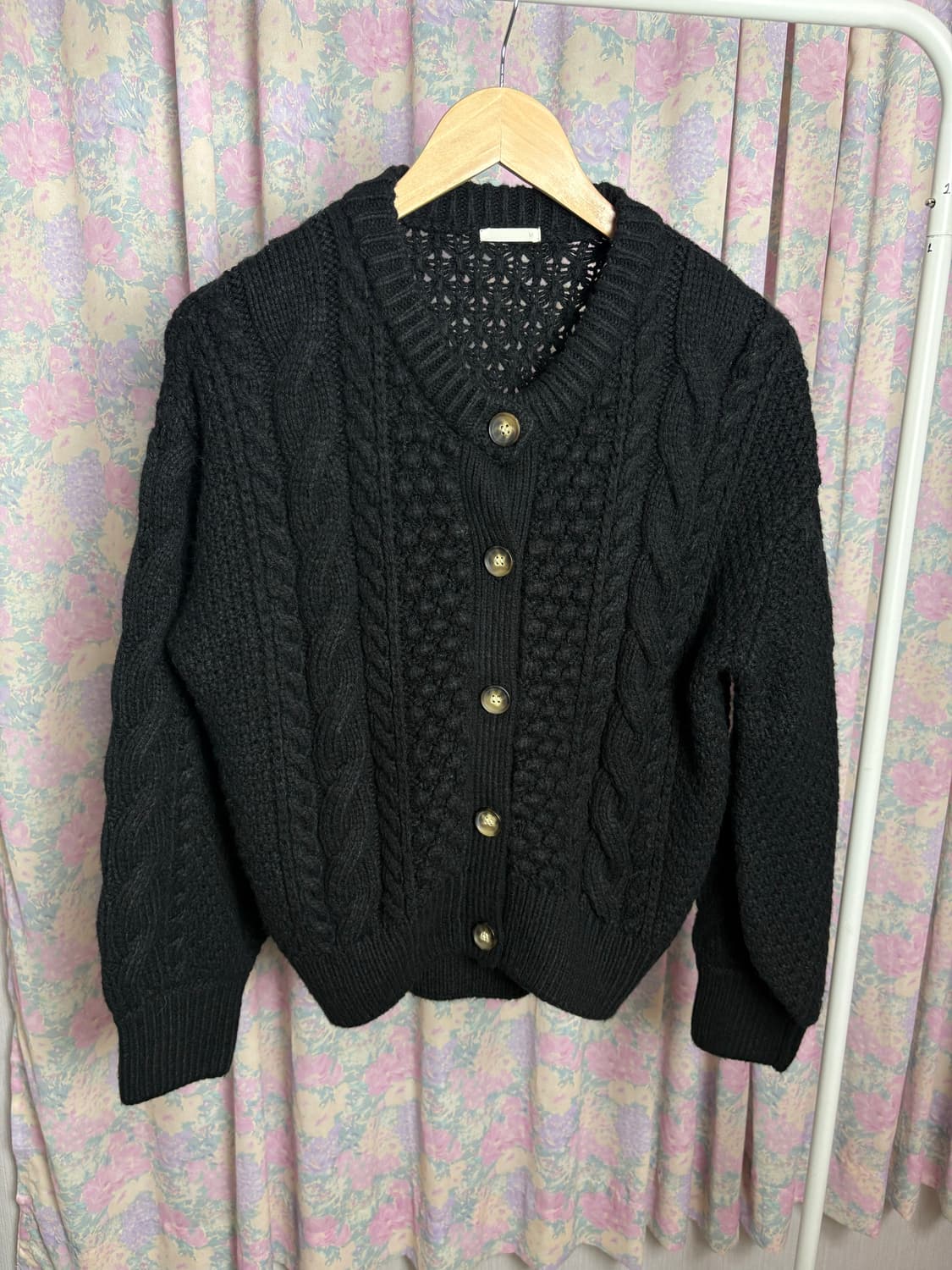 블랙 도톰 가디건 상품이미지5