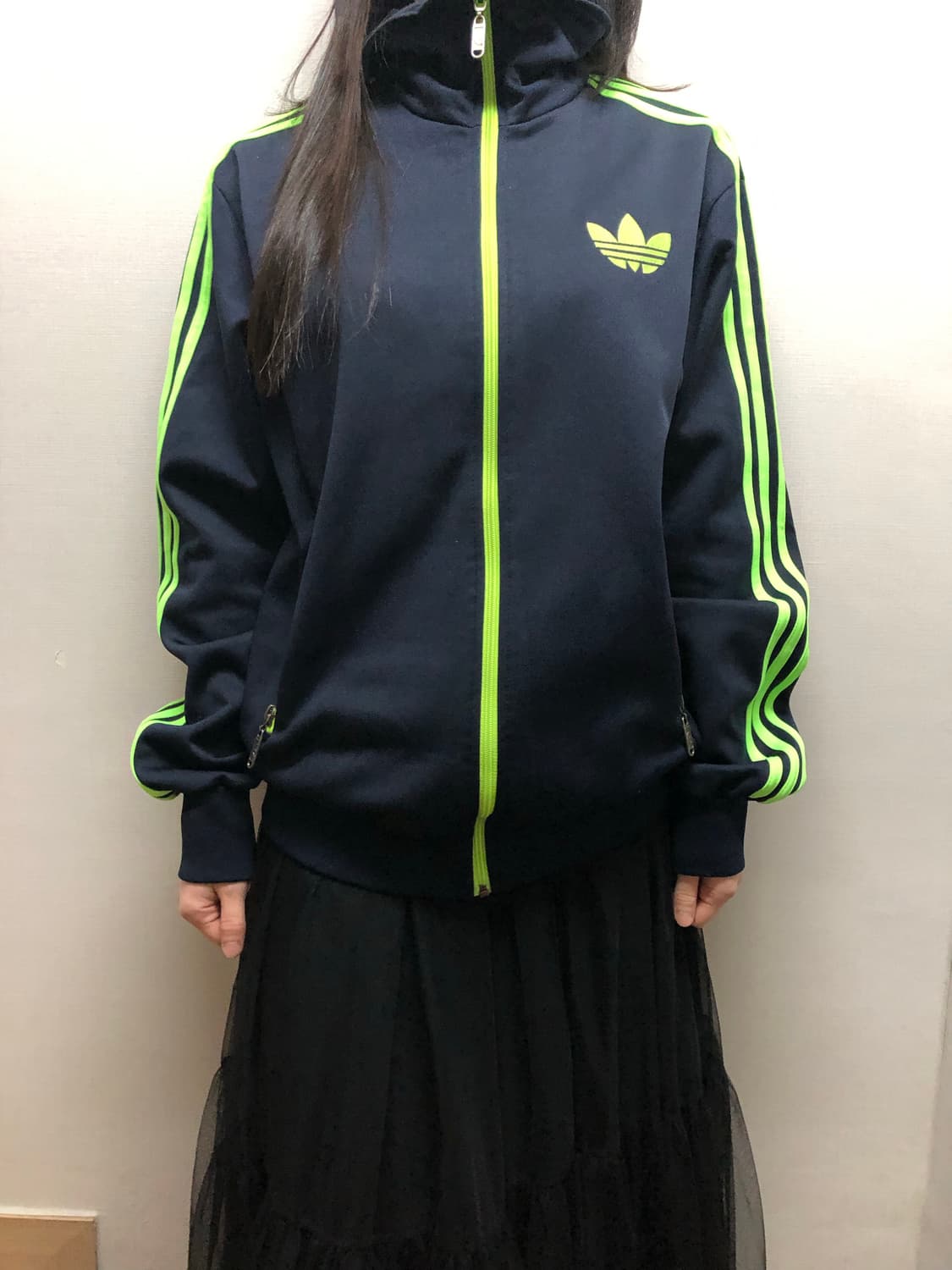 빈티지 아디다스 네이비 그린 파이어버드 져지 상품이미지2