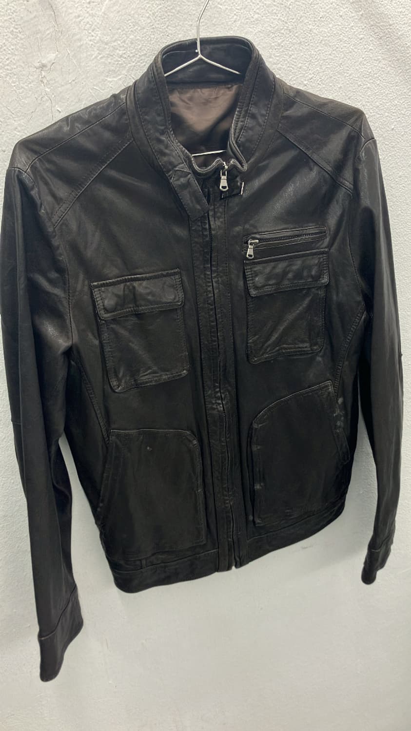 브라운 레더자켓 상품이미지2