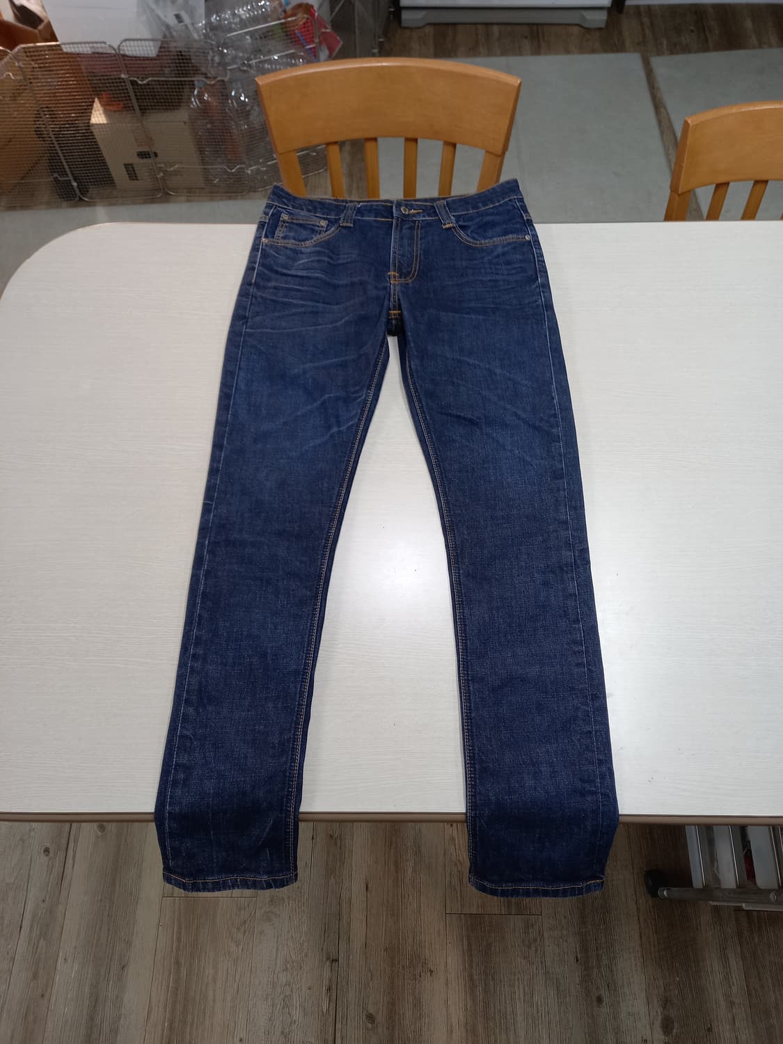 32 NudieJeans Italy 워싱 스판 슬림일자진 32-339 상품이미지1
