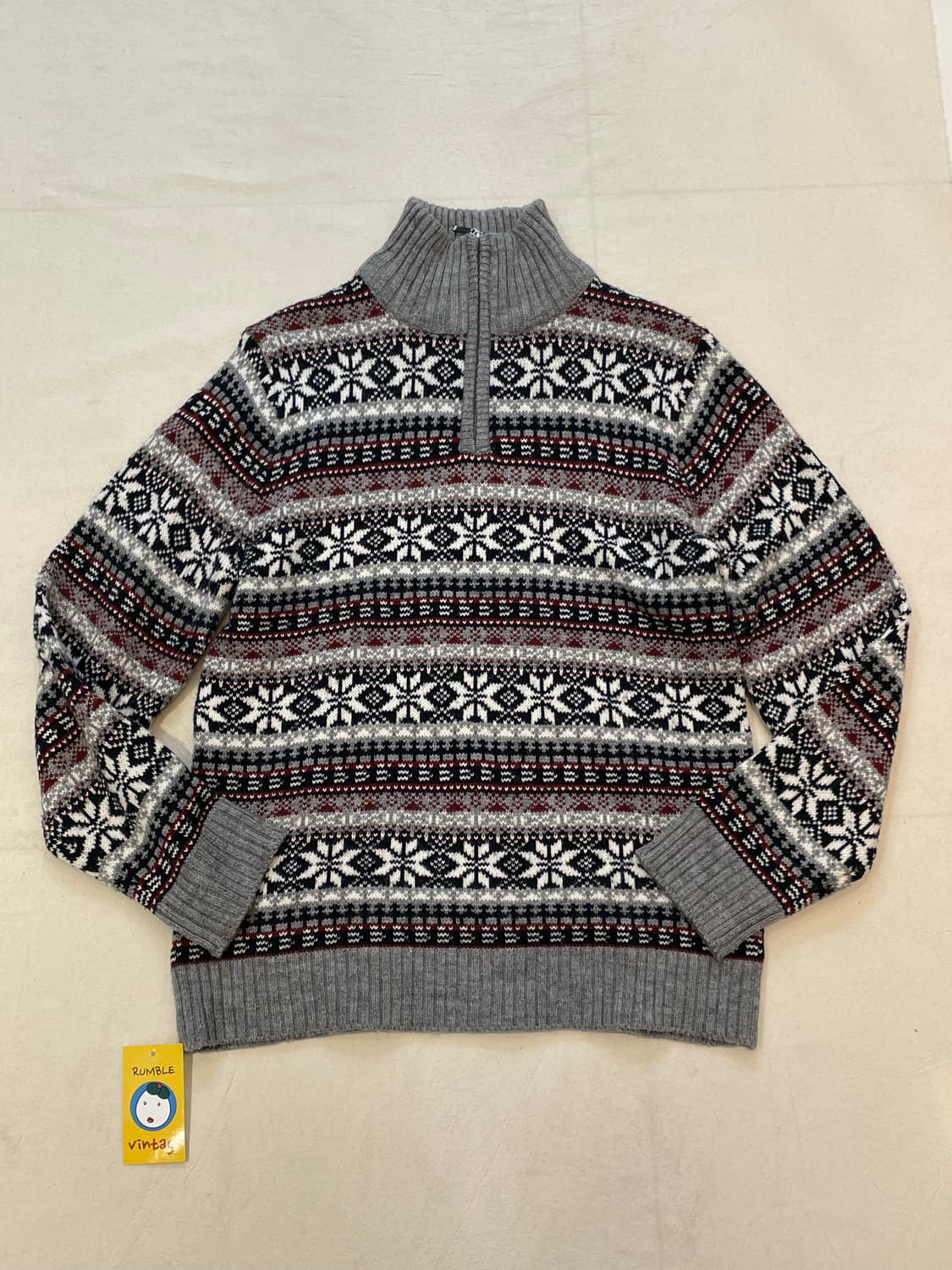 일본빈티지 노르딕 하프집업 상품이미지3