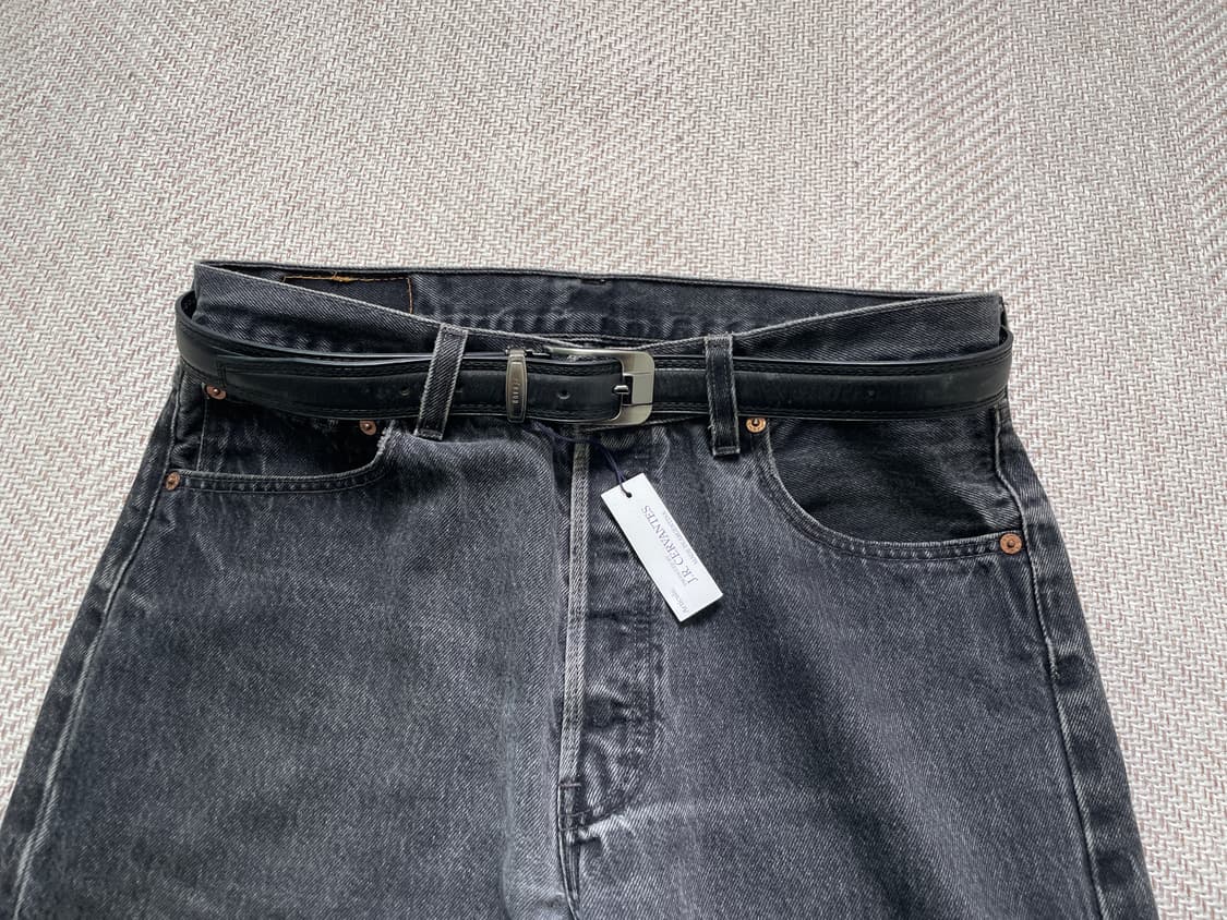 Louis feraud 실버버클 블랙 벨트 J04389 상품이미지1