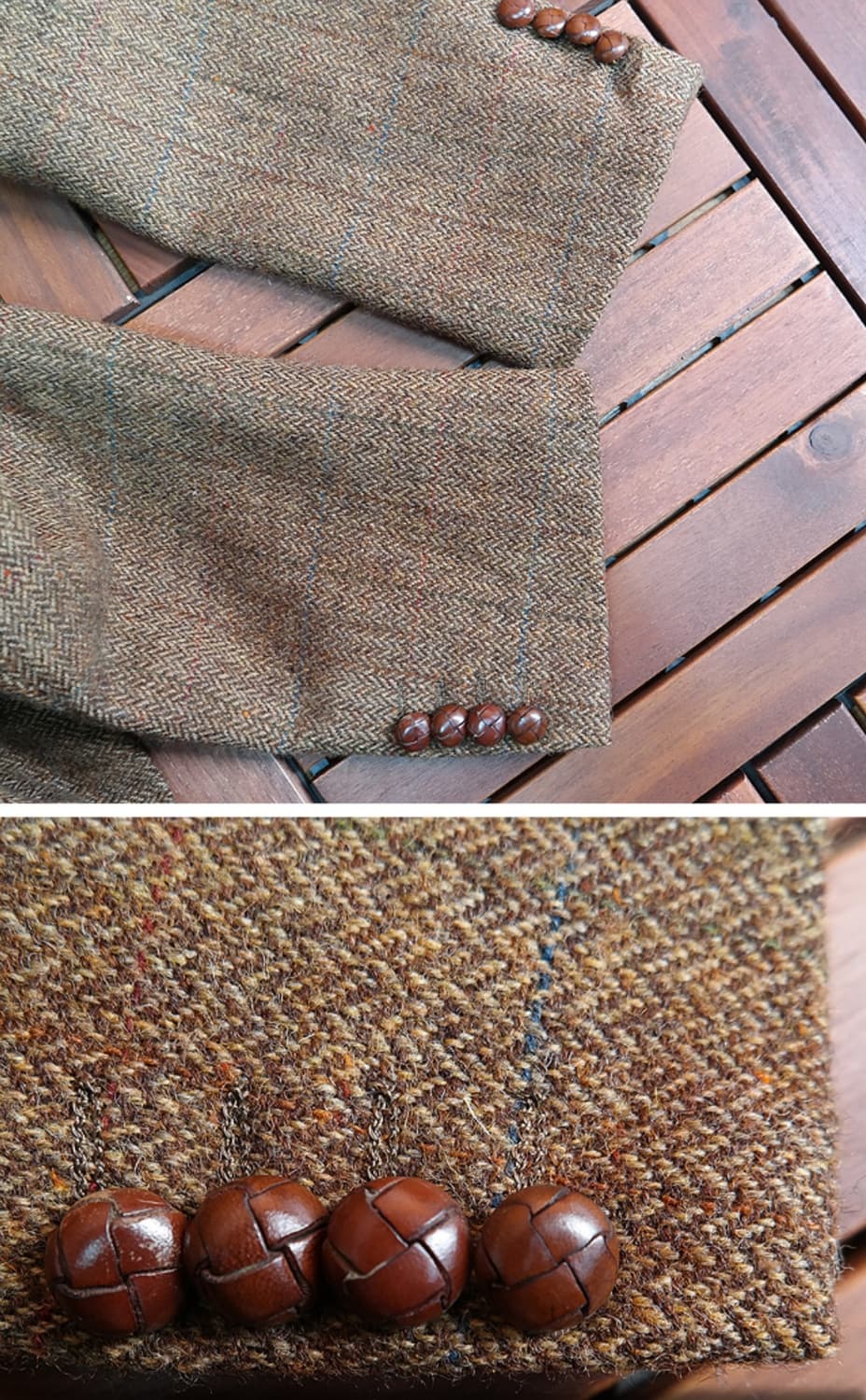 일본판 AVOM HOUSE 트위드&헤링본 헌팅자켓 L 상품이미지7