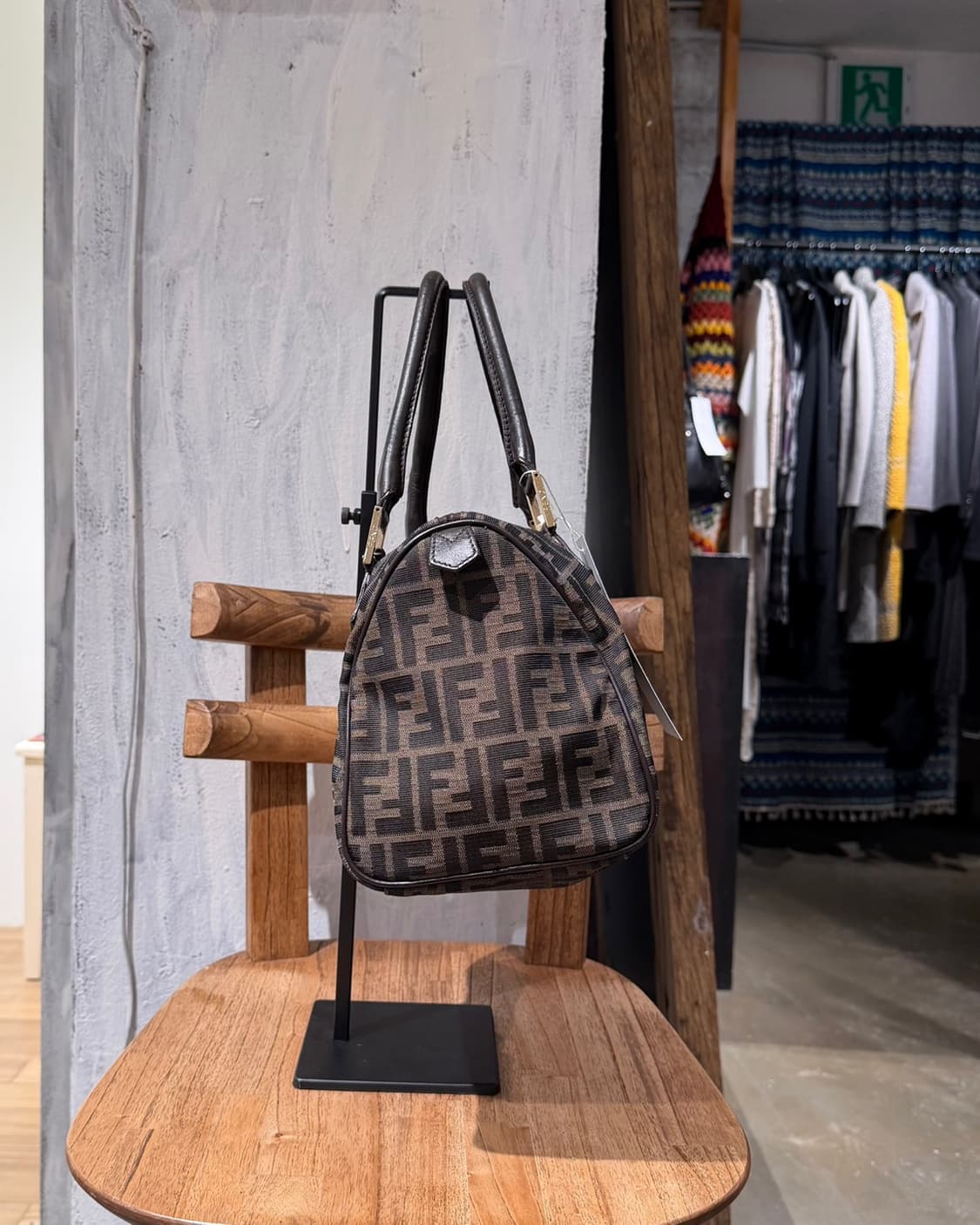 펜디 브라운 주카 캔버스 셰프 보스턴 백 상품이미지5