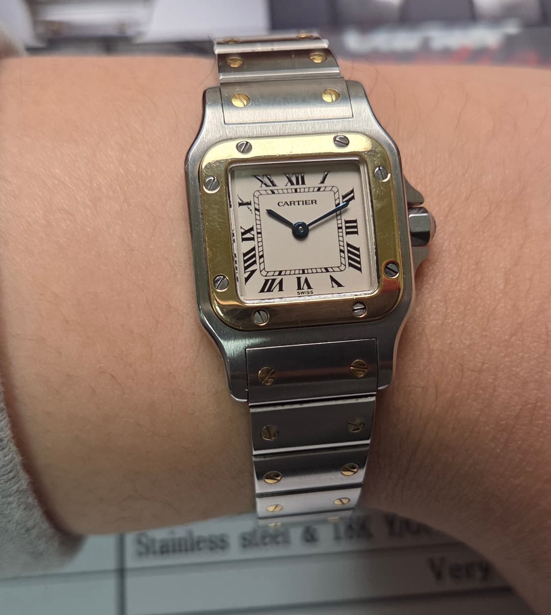 까르띠에 산토스 갈베 18K콤비 쿼츠 여성용 (감정서 포함) 상품이미지10