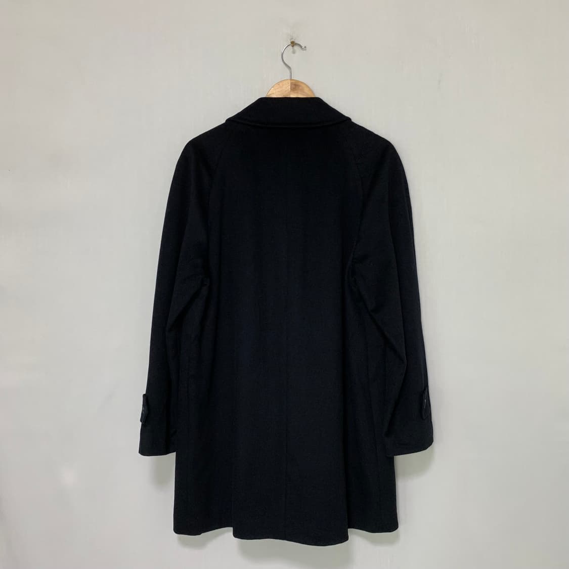 jpn 캐시미어 100% 버튼 하프코트 블랙 L 상품이미지3