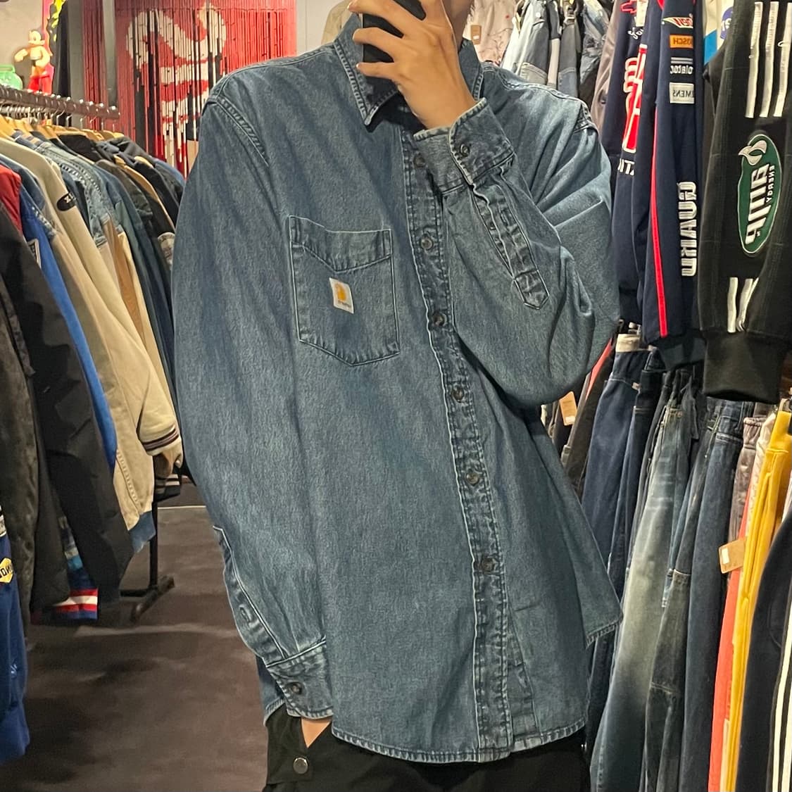 [IM] carhartt 칼하트 데님 긴팔셔츠 상품이미지5