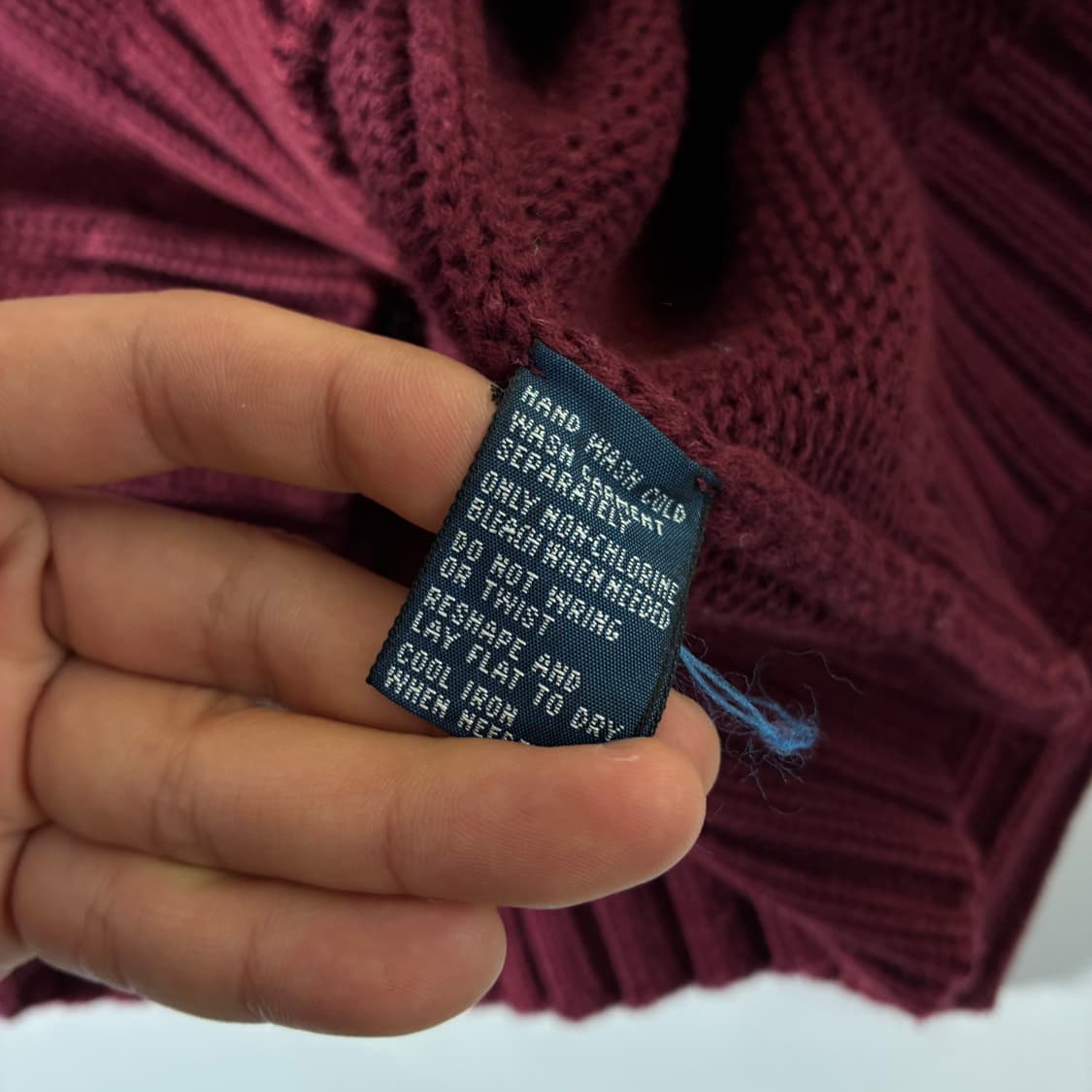 Polo  폴로 랄프로렌 자수 코튼 버건디 브이넥 니트   상품이미지6