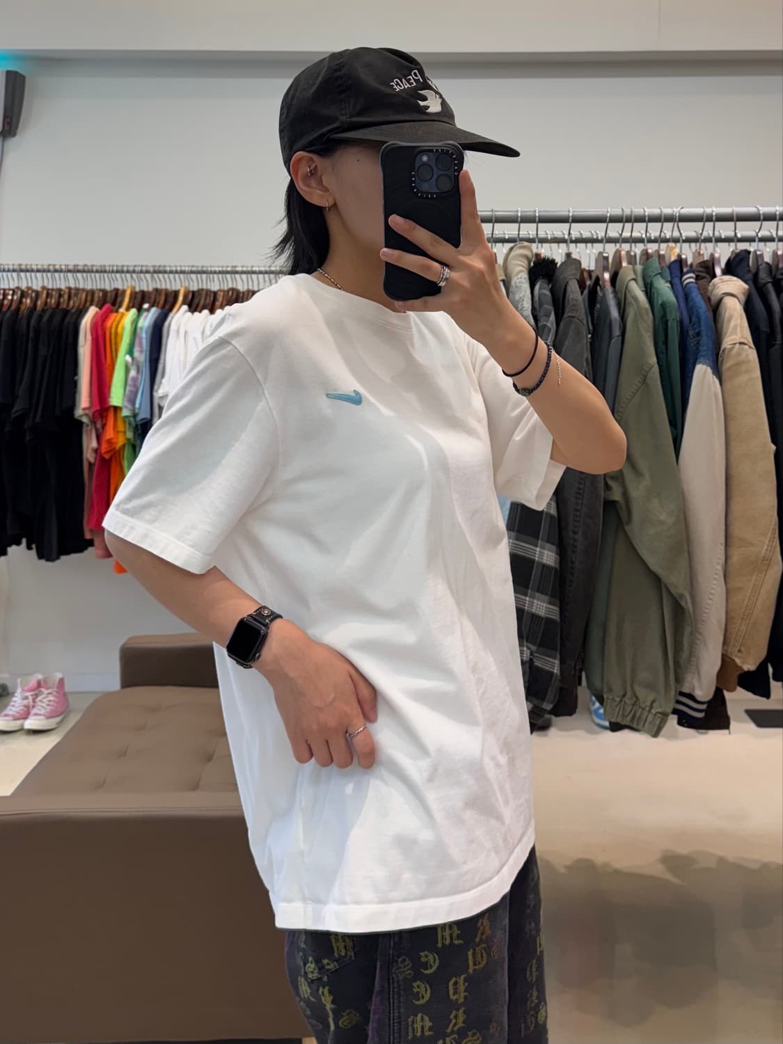 나이키 블루 폼 스우시 로고 티셔츠 상품이미지8