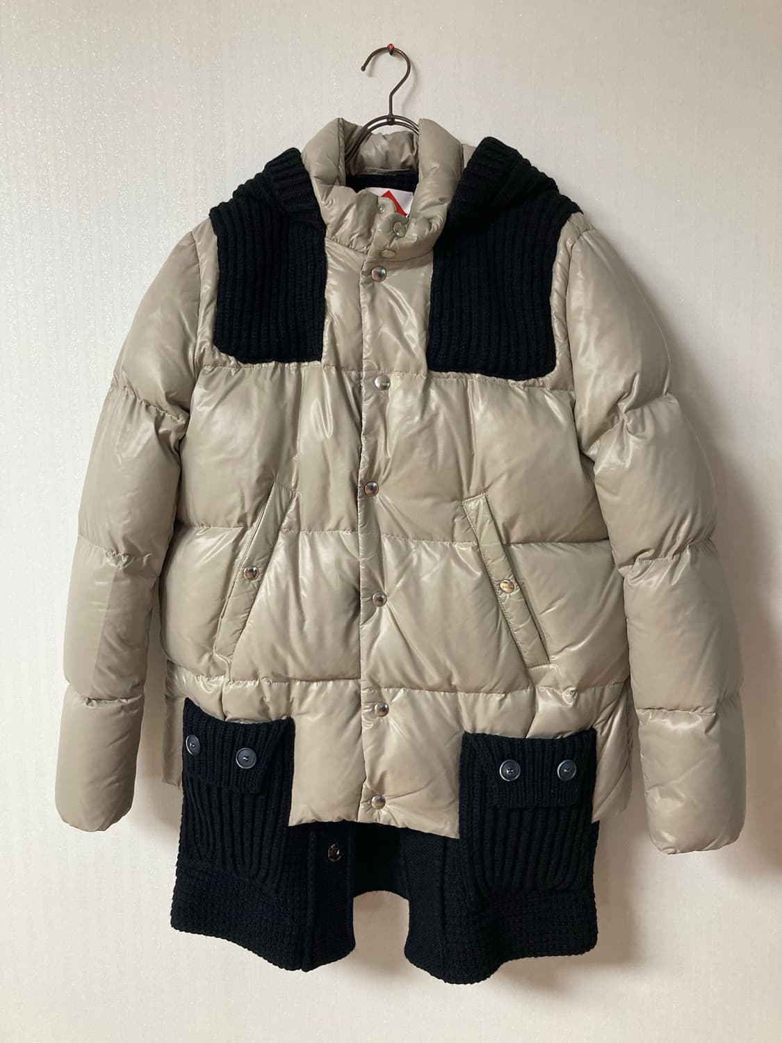 (M) BBR 패딩 점퍼 베이지/블랙 드라이 완료 상품이미지1