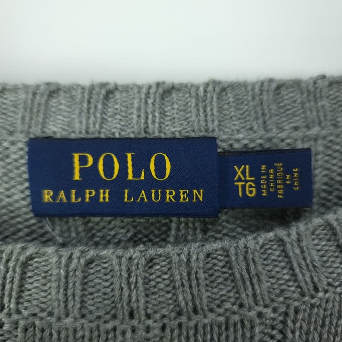 [폴로 랄프로렌] 포니 로고 자수 케이블 꽈배기 니트 그레이 M18824 상품이미지7