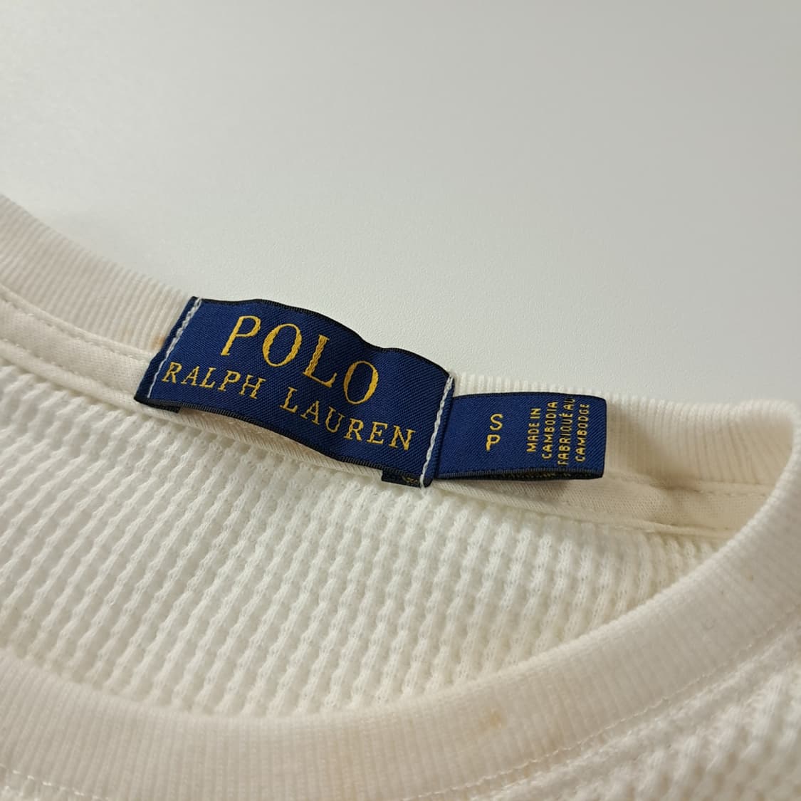 CK244 S 폴로 와플 아이보리 티셔츠 상품이미지3