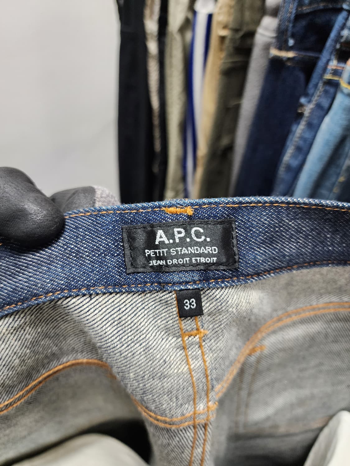 A.P.C. 셀비지 아페쎄 쁘띠 스탠다드 생지 청바지 상품이미지4