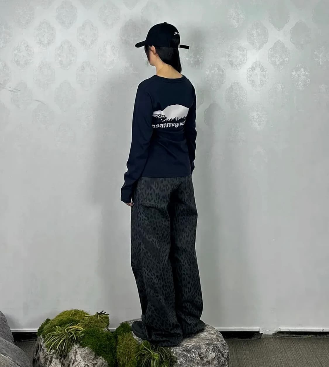 탄산마그네슘 마운틴 롱슬리브 (네이비) women 새상품 상품이미지1