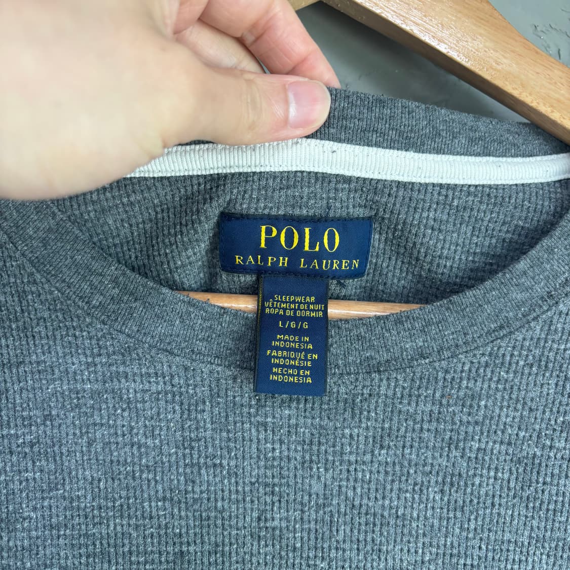 폴로 랄프로렌 와플 롱슬리브 그레이 상품이미지3