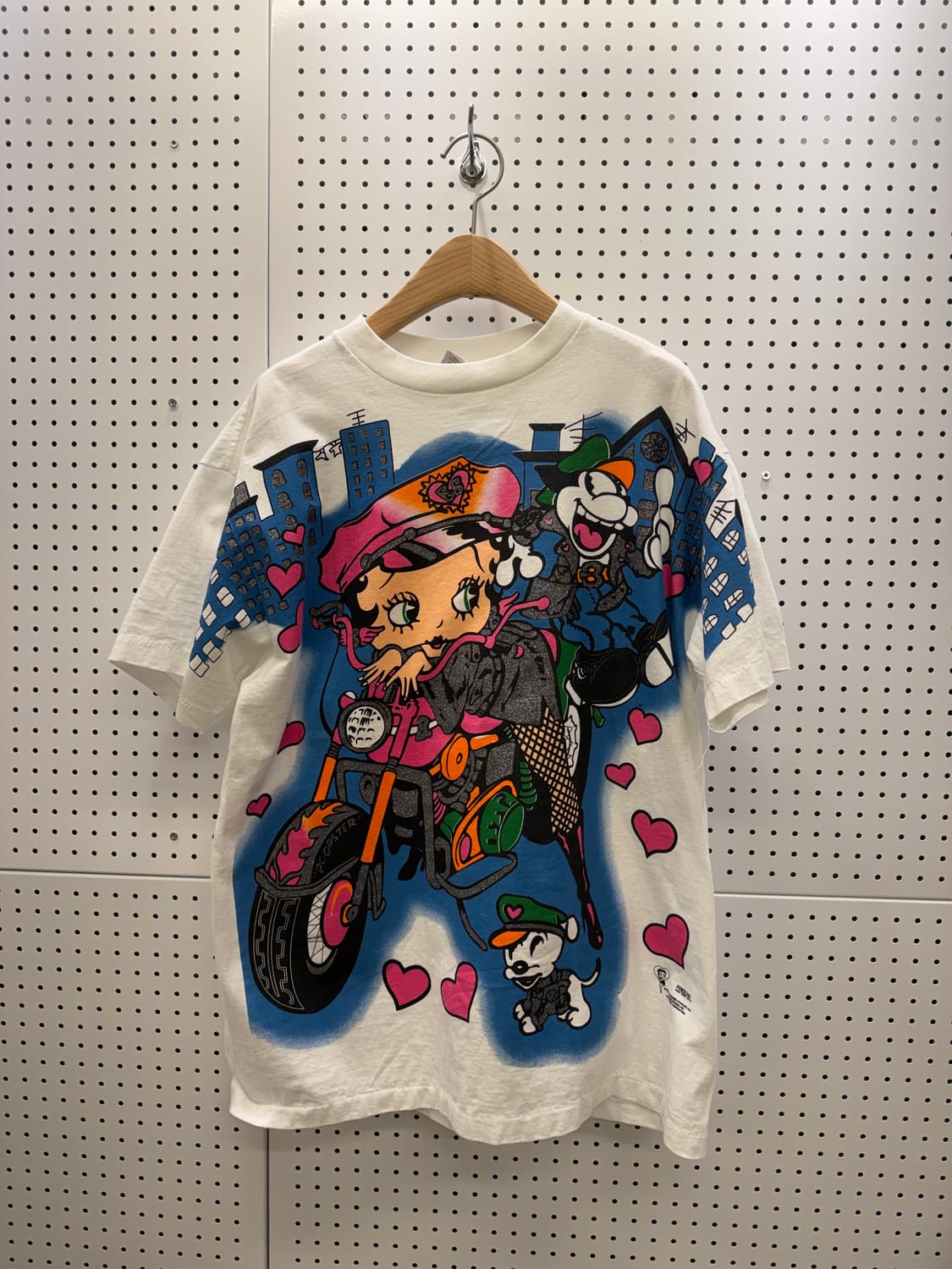 프리즈 베티붑 바이커 그래픽 빈티지 반팔 티셔츠 U409 상품이미지2