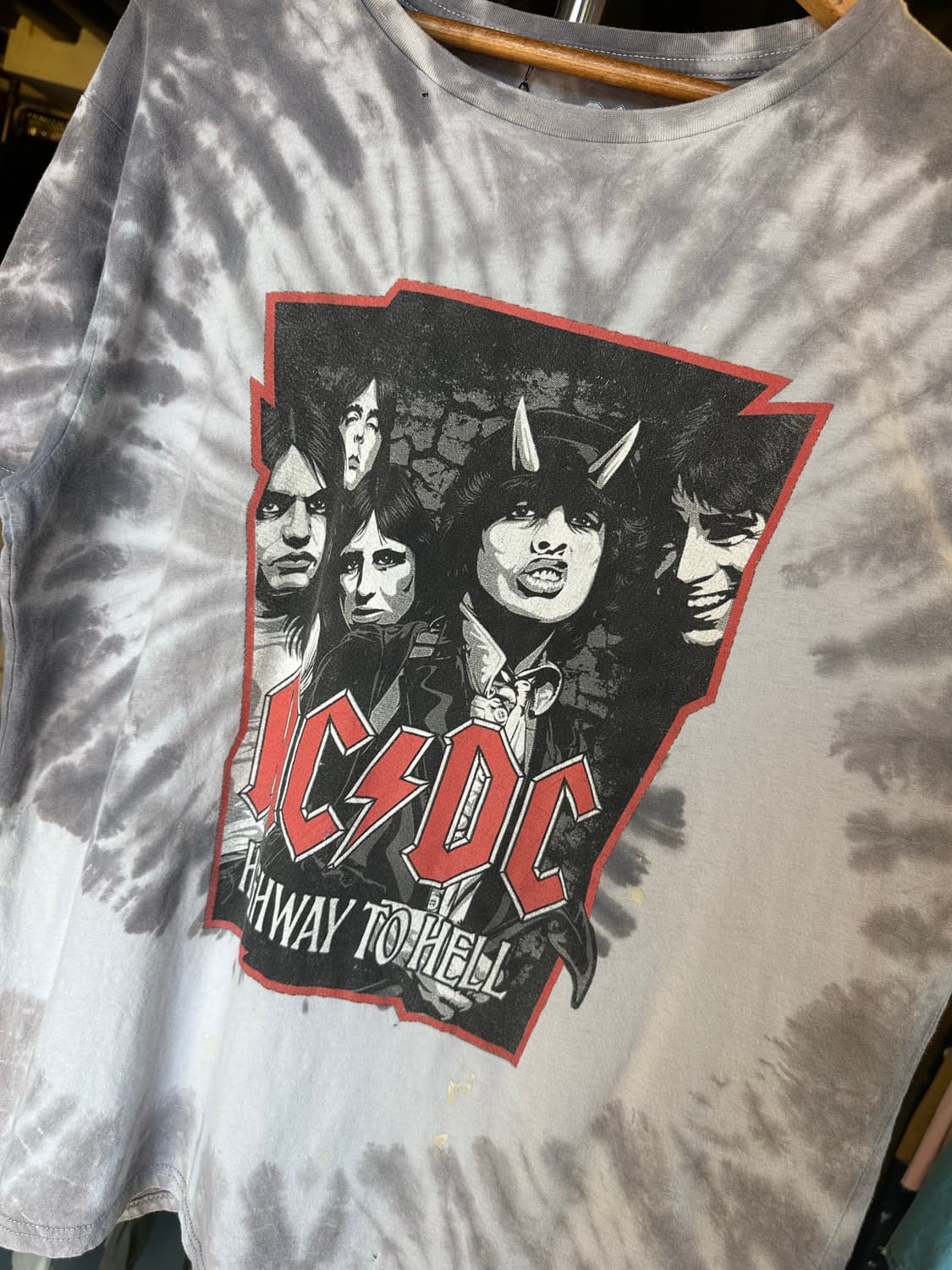 ACDC 락밴드 타이다이 프린팅 티셔츠 상품이미지3