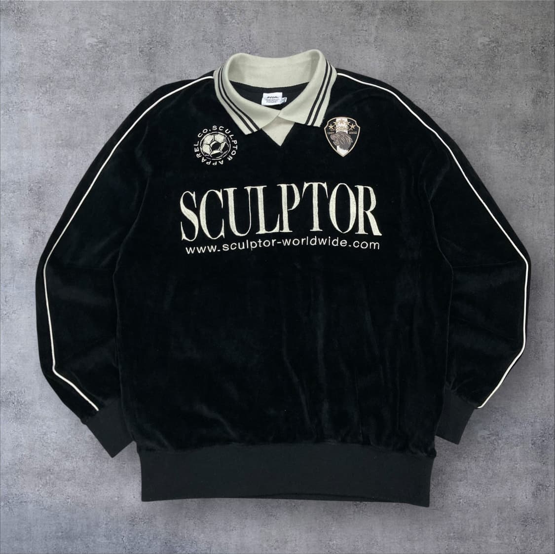 스컬프터 블랙 컬러 벨루어 사커 저지 상품이미지1