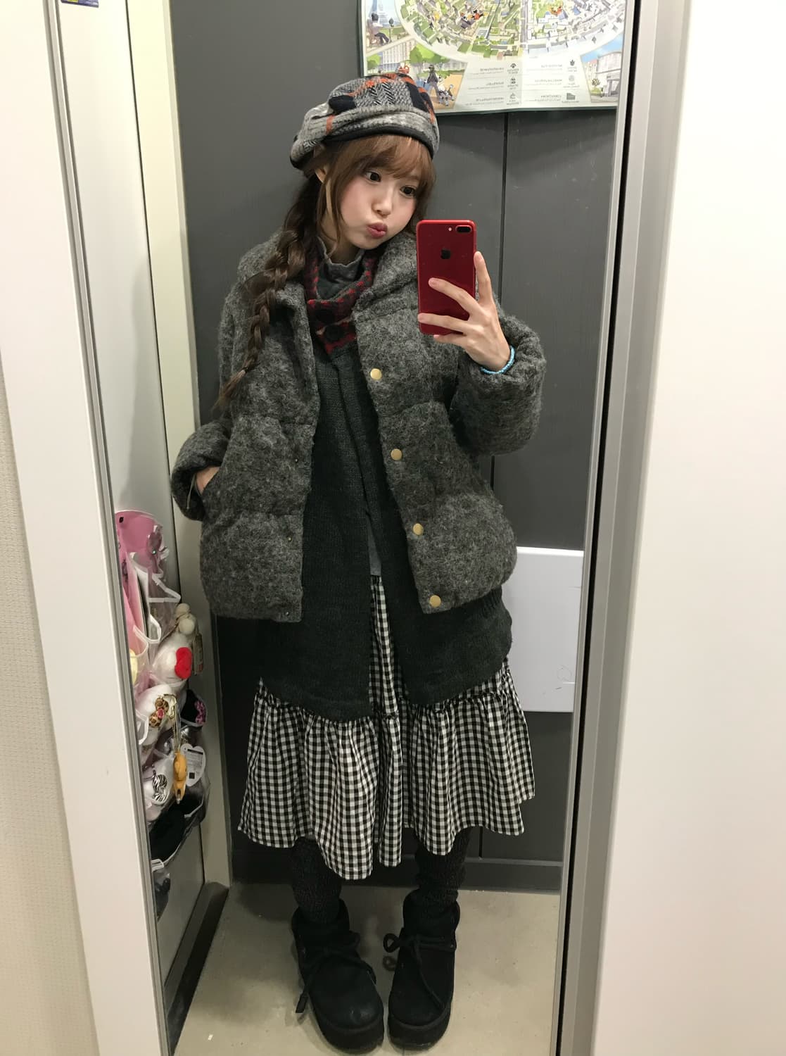 데일리 히피 하구미 모리걸 패딩 코디세트 상품이미지2