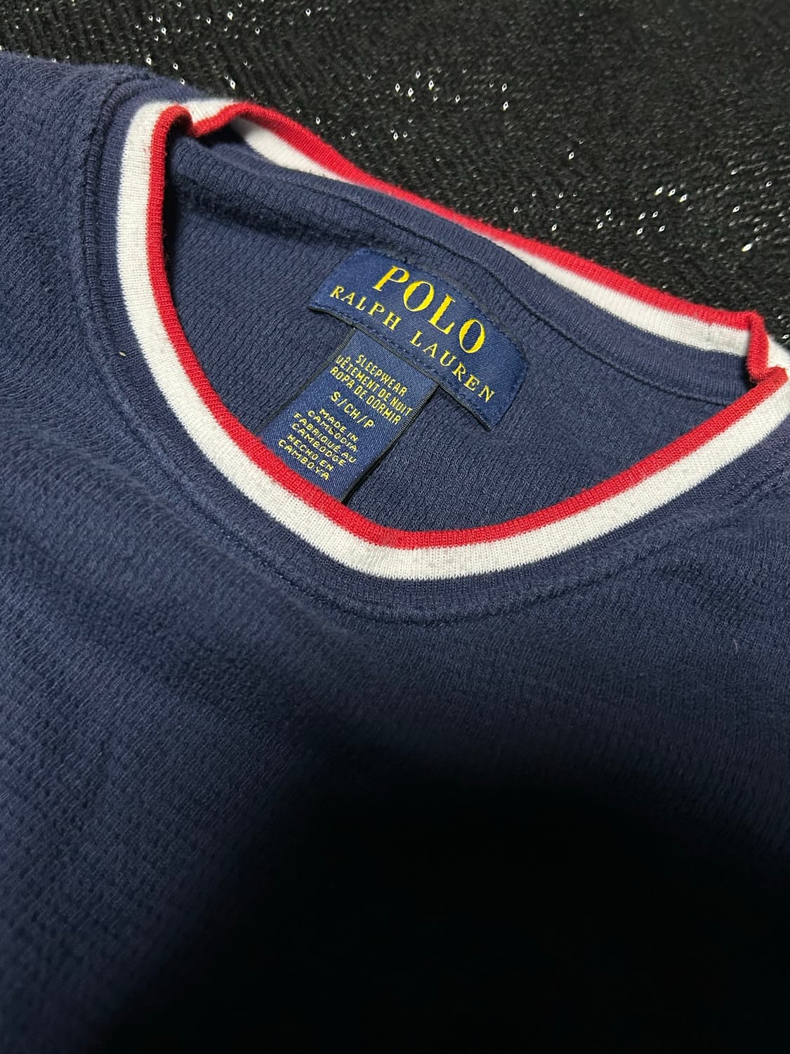 *rare* 2000s 폴로 성조기 와플 롱슬리브  상품이미지2