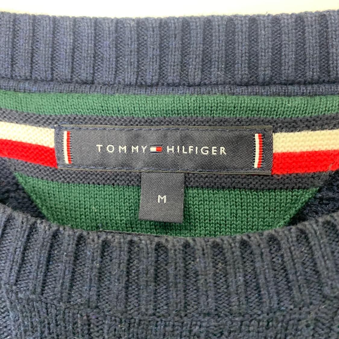 타미힐피거 네이비 꽈배기 니트 상품이미지5