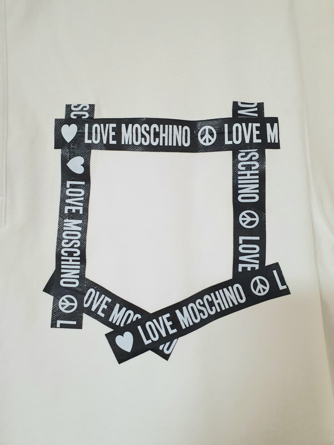 Moschino 러브 모스키노 화이트 반팔 폴로티 카라티 상품이미지3
