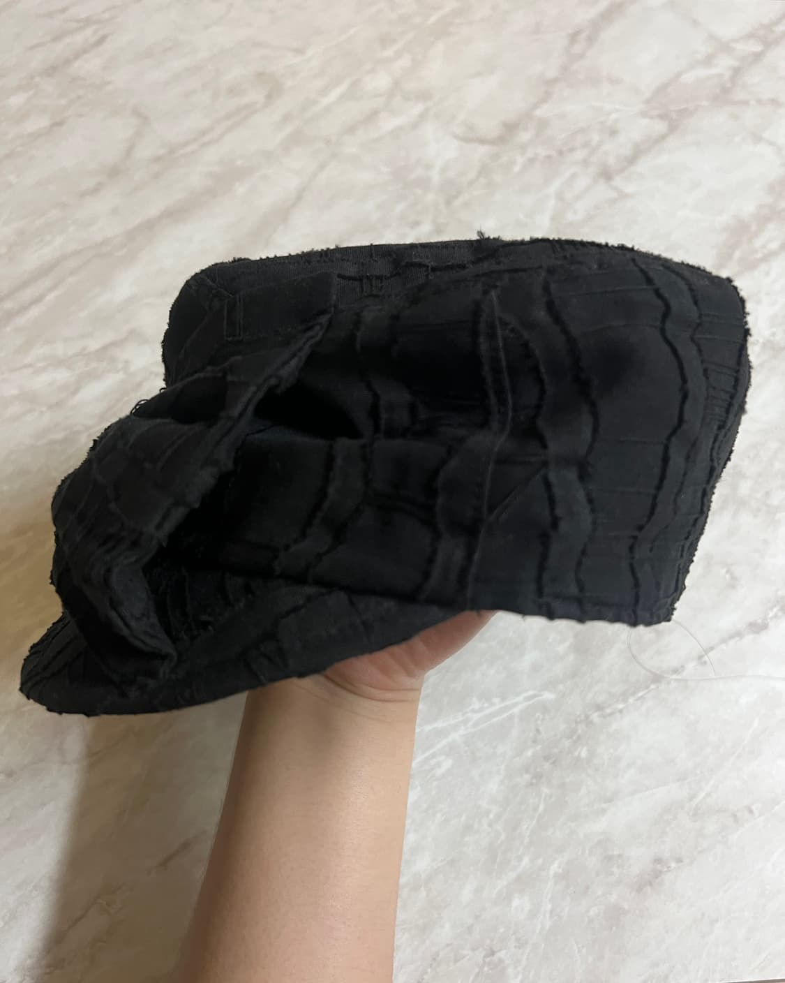 어썸니즈 벨보이 캡 리본 웨이브 블랙 상품이미지2