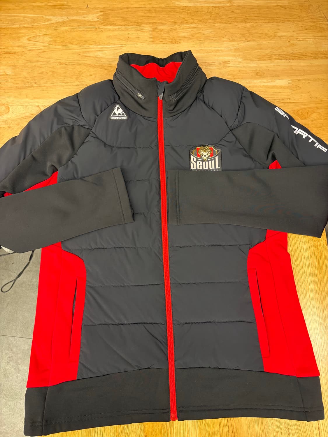 [XL] 르꼬끄 FC서울 패딩 자켓 블랙/레드 상품이미지5