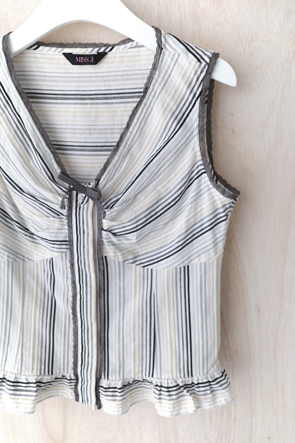 stripe ribbon vest 상품이미지3
