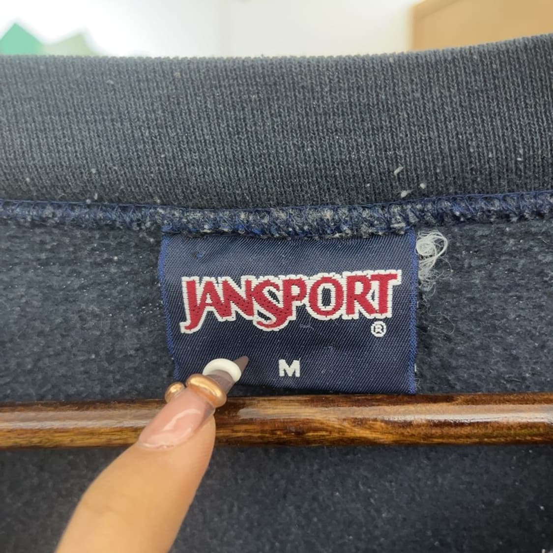 잔스포츠 올드스쿨 레트로 체크로고 약기모 맨투맨 M C07789 상품이미지5