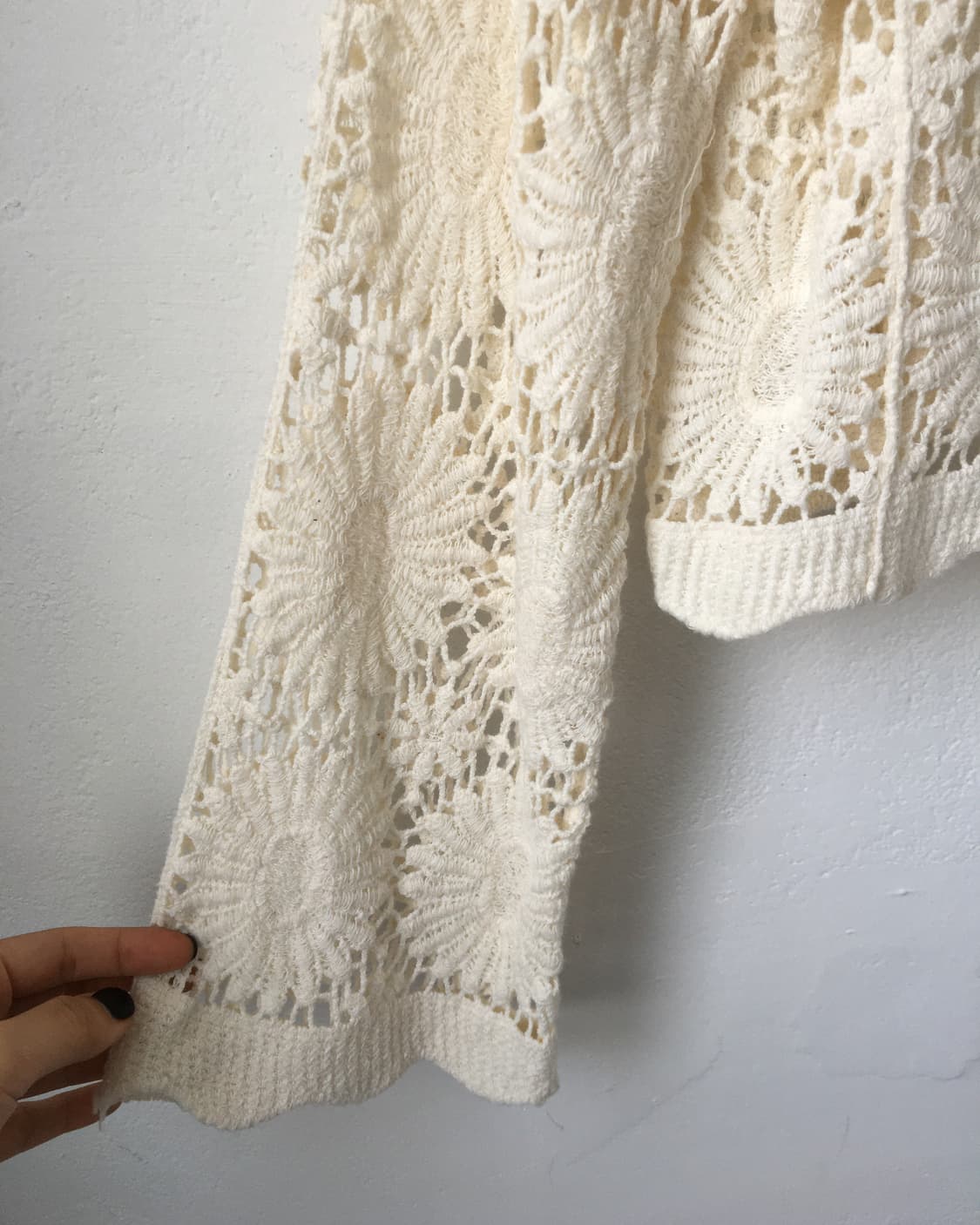 Flower pattern crochet cardigan 상품이미지4