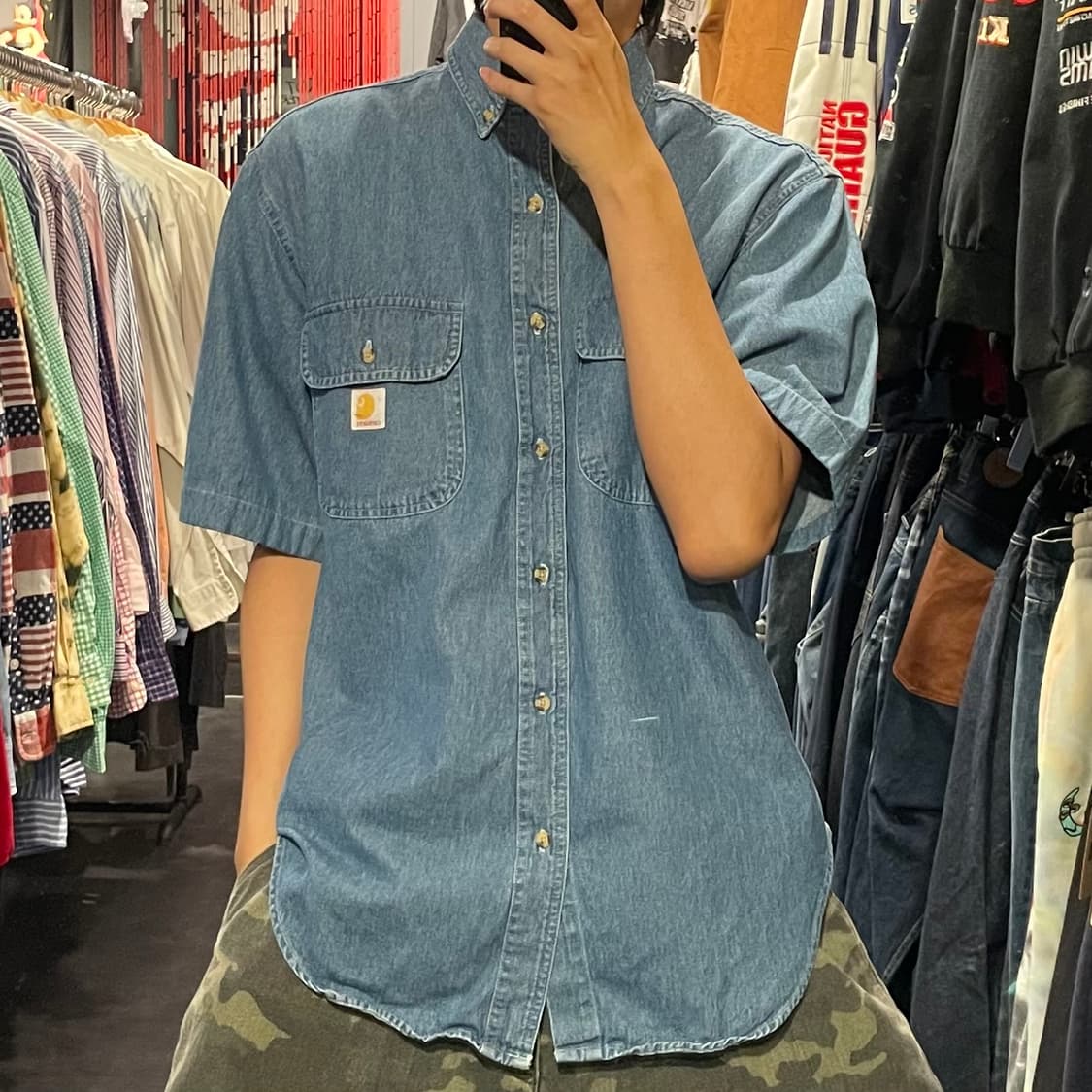[IM] carhartt 칼하트 데님 반팔셔츠 상품이미지4