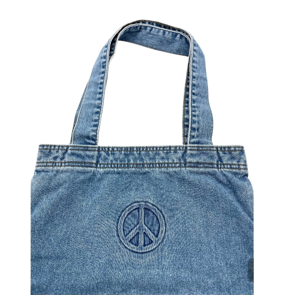 캐피탈 12oz 데님 빈티지가공 피스 토트백 상품이미지5