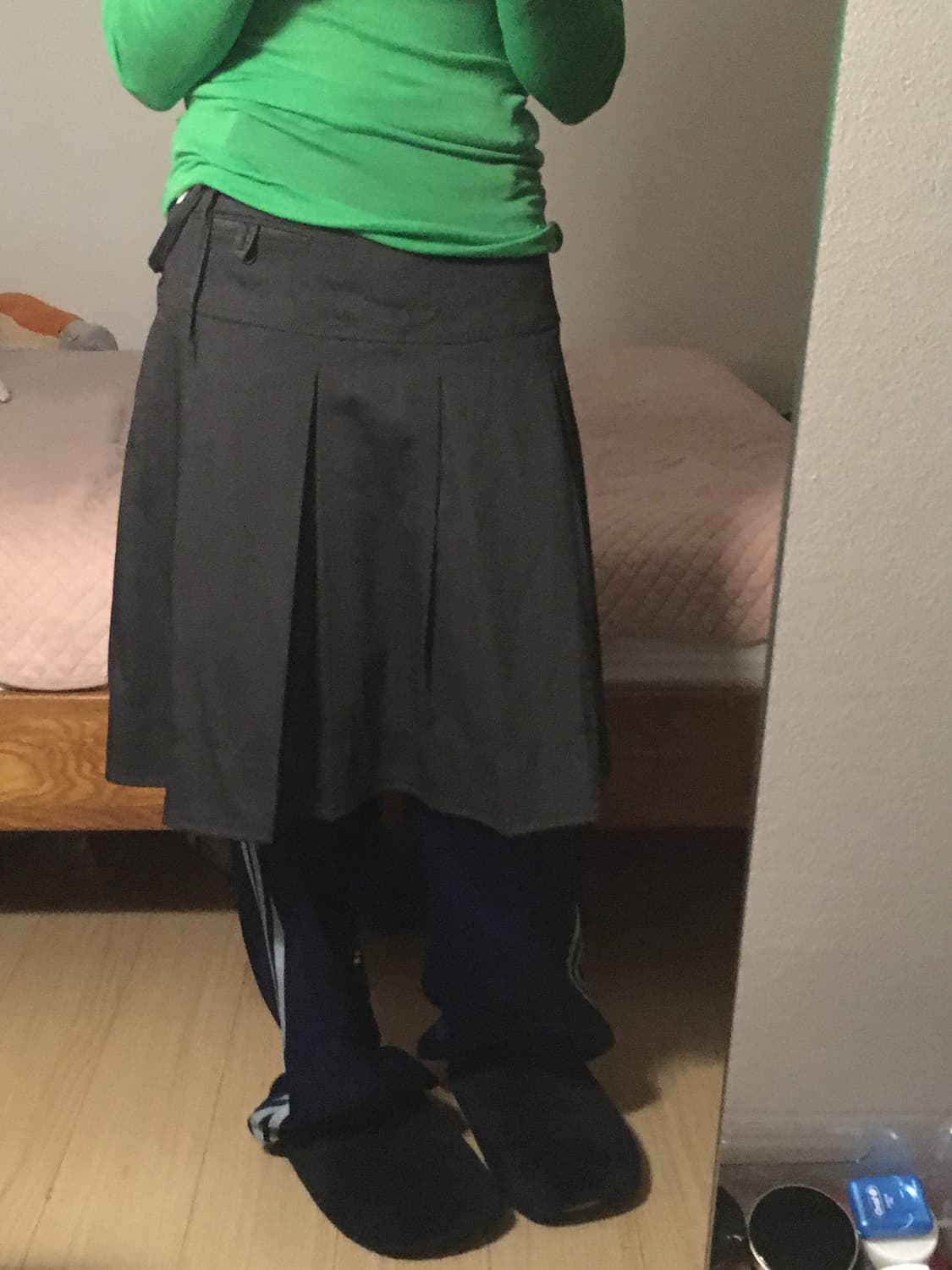 팬시 클럽 포멀 버튼 플리츠 미디 스커트 1 상품이미지6